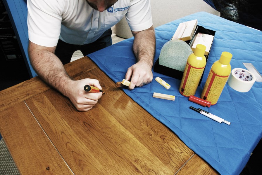 Repairing of a wooden table